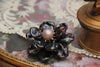 FlyingAngel Baroque Pearl Brooch Pins for Women, 11mm Baroque Pearl Pink Freshwater Cultured with Black Baroque Pearl Flower with 18K Gold Plated Copper Pin