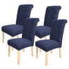 Chair Covers for Dining Room Navy Blue Set of 4,Soft Stretch Parsons Chair Covers Removable Washable for Kitchen(4 Pack,Navy Blue)