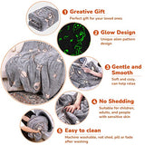 ABELL Glow in The Dark Alien Blanket, Christmas Thanksgiving Blanket Gifts for Birthday Kids Women Girls Boy Best Friend,Grey